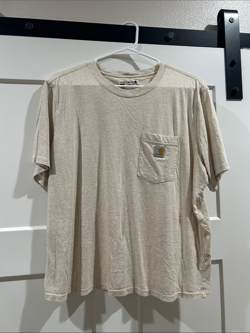 Carhartt Short-Sleeve Pocket Tee in Light Cream